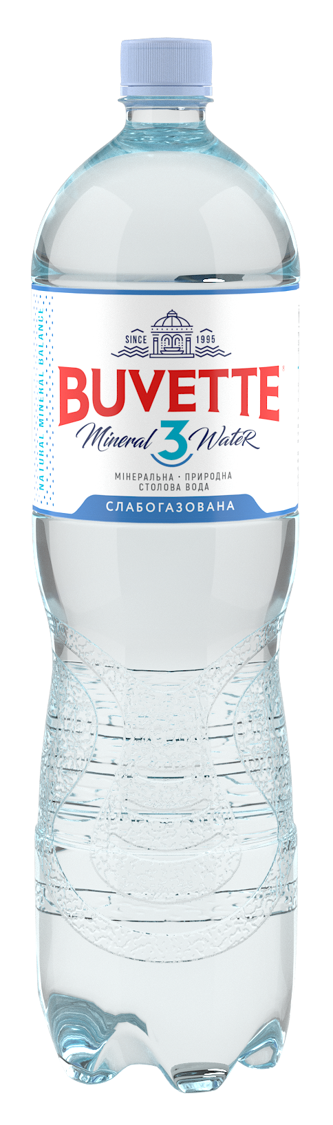 Мінеральна природна столова вода «Buvette 3» слабогазована