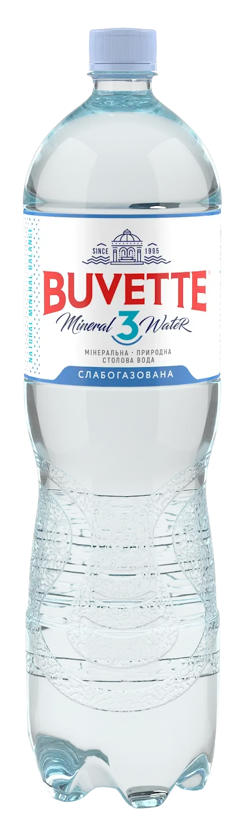 Мінеральна природна столова вода «Buvette 3» слабогазована Buvette вода мінеральна столова