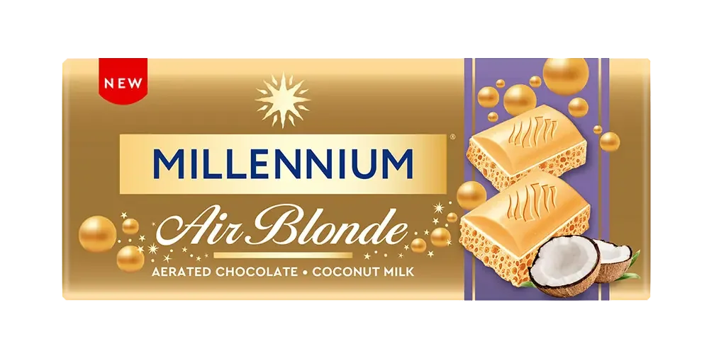 Шоколад Millennium Blonde Coconut білий пористий Millennium