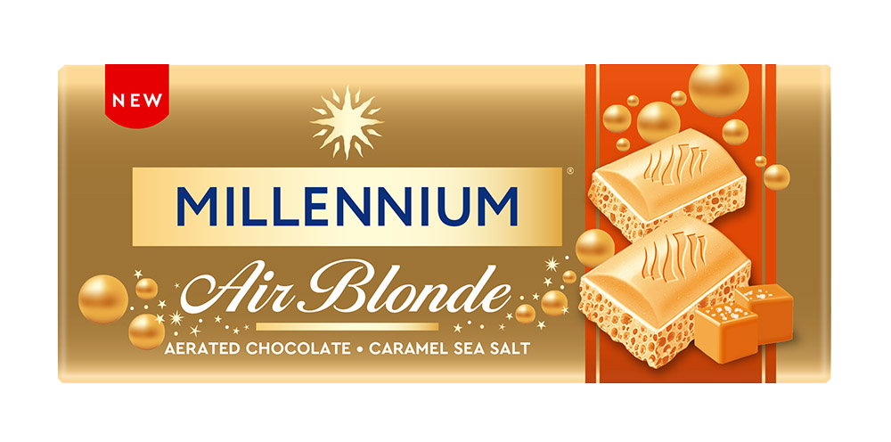 Шоколад Millennium Blonde Caramel білий пористий