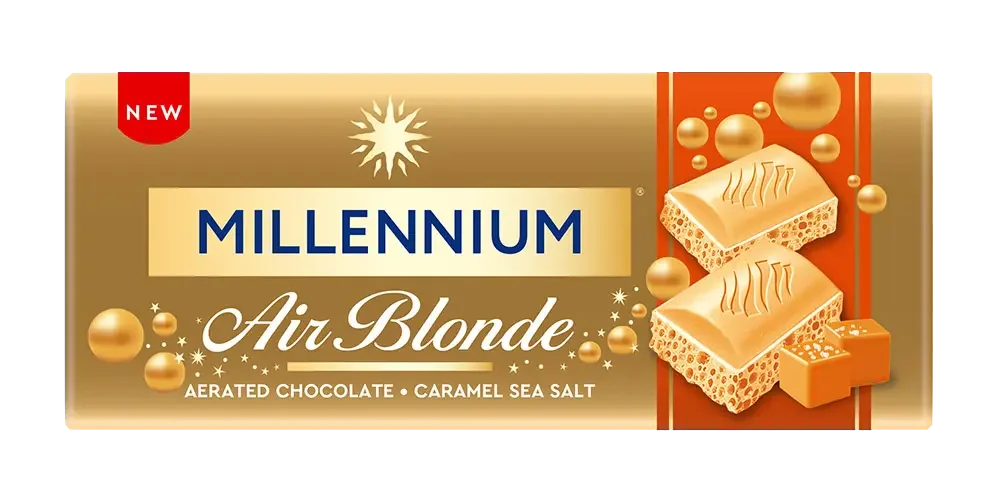 Шоколад Millennium Blonde Caramel білий пористий Millennium