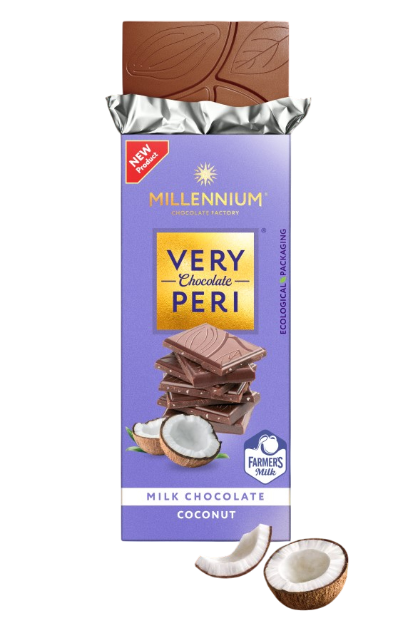 Шоколад «Millennium Very Peri» молочний — з кокосовою стружкою