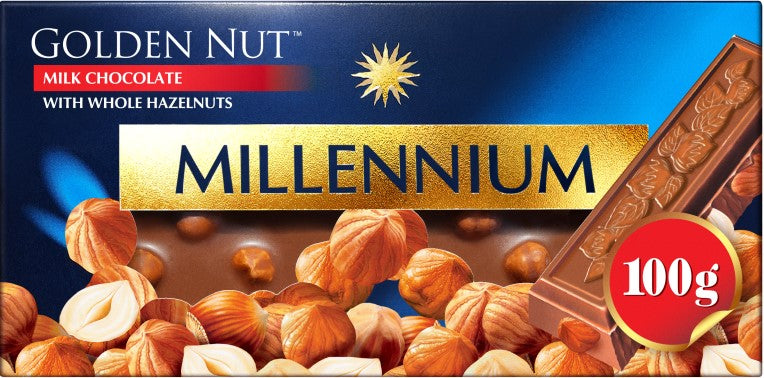 Молочний шоколад Millennium Golden Nut — з лісовими горіхами