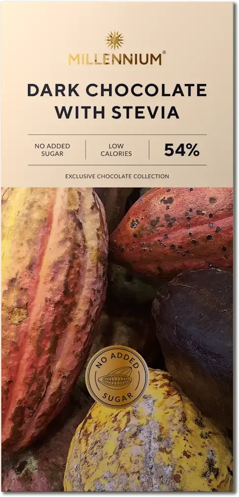 Dark chocolate 54% “Millennium with Stevia”. — Buy sweets online