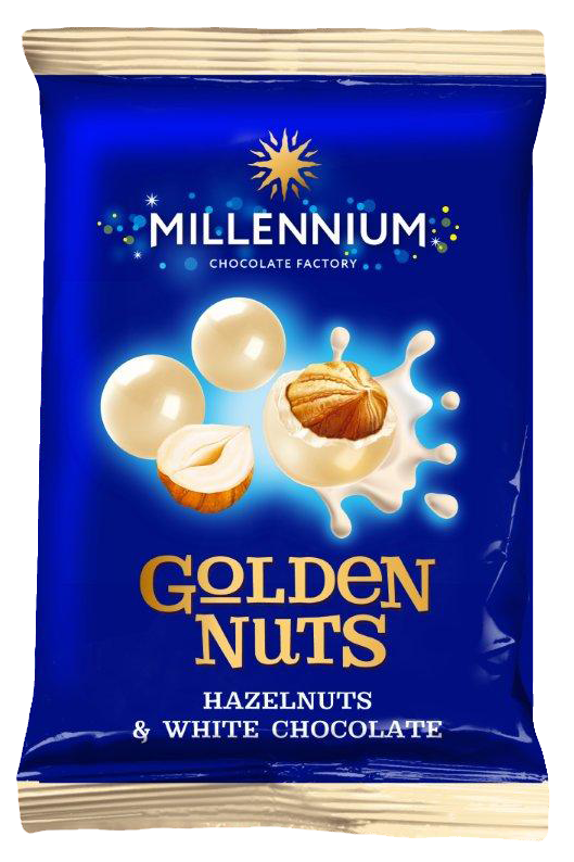 Dragee MILLENNIUM HAZELNUT IN WHITE CHOCOLATE