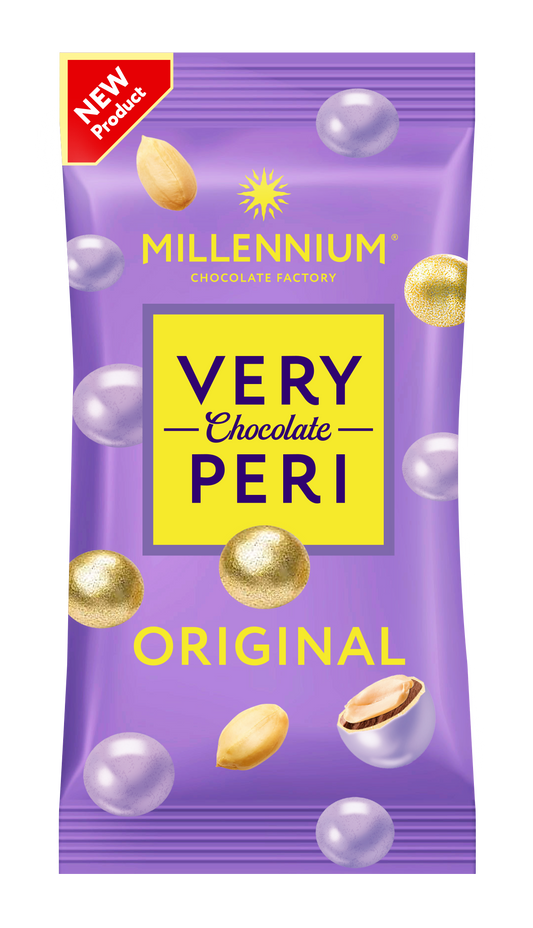 Драже Millennium Very Peri Original Арахіс у молочному шоколаді та кольоровій глазурі
