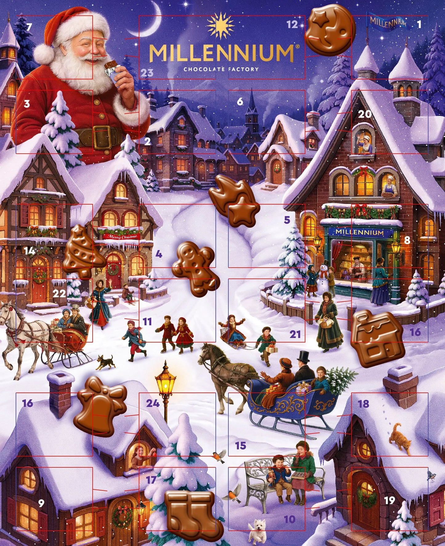 Шоколад молочний «Millennium Classic» новорічний календар Millennium