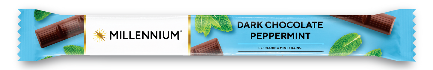 Шоколад «Millennium» чорний — з м'ятною начинкою