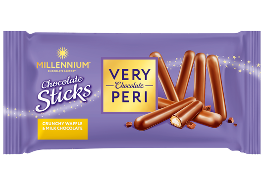 Вафельные трубочки «Millennium Very Peri» — с начинкой в молочном шоколаде