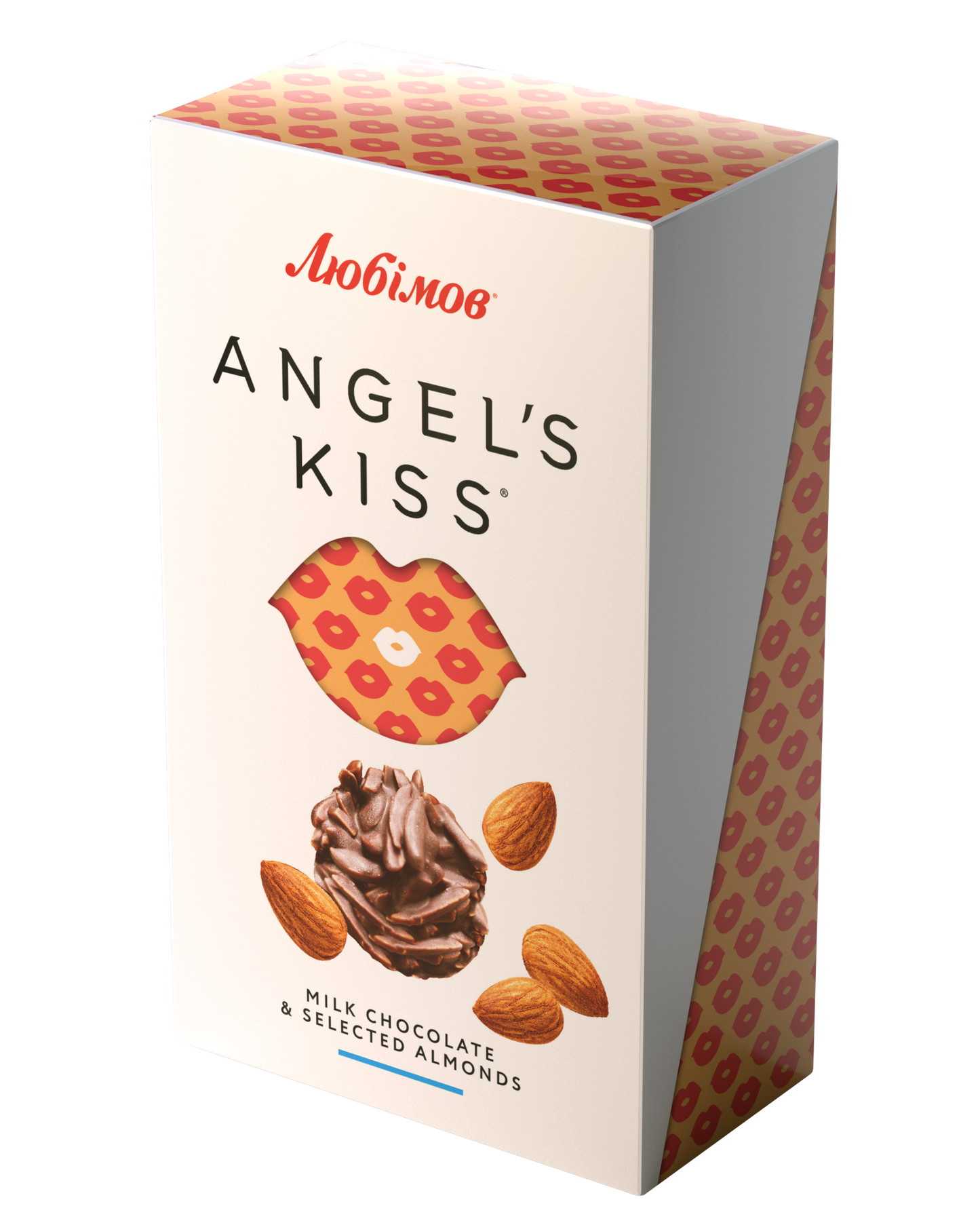 Цукерки шоколадні «Любімов Angel's kiss» молочні — з мигдалем