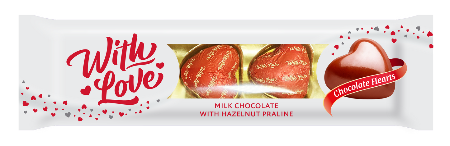 Цукерки шоколадні «Любiмов» з горіховим праліне у молочному шоколаді