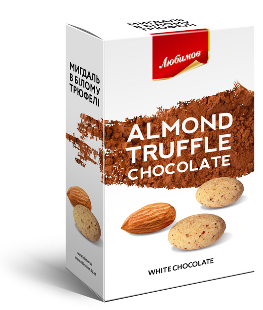 Chocolates Dragee LUBIMOV TRUFF Almonds in White Truffle