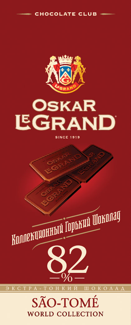 Шоколад «Oskar le Grand» чорний 82%