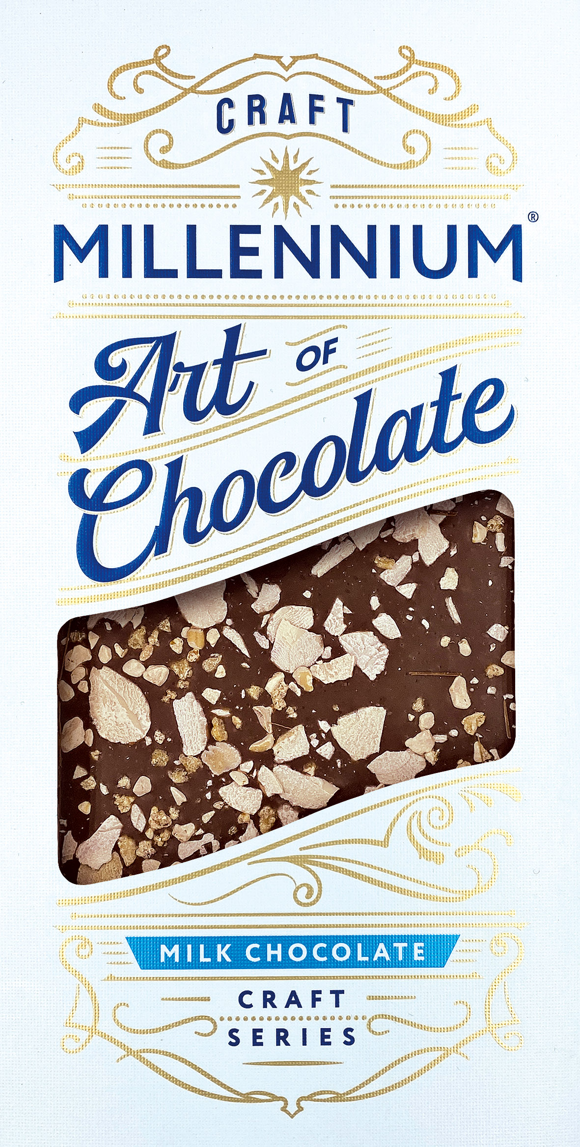 Шоколад Millennium Craft Series молочний — з фундуком, солодкою та солоною карамеллю