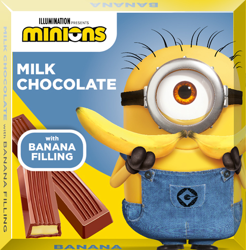 Chocolate “Lubimov Kids” milk — with filling and banana flakes