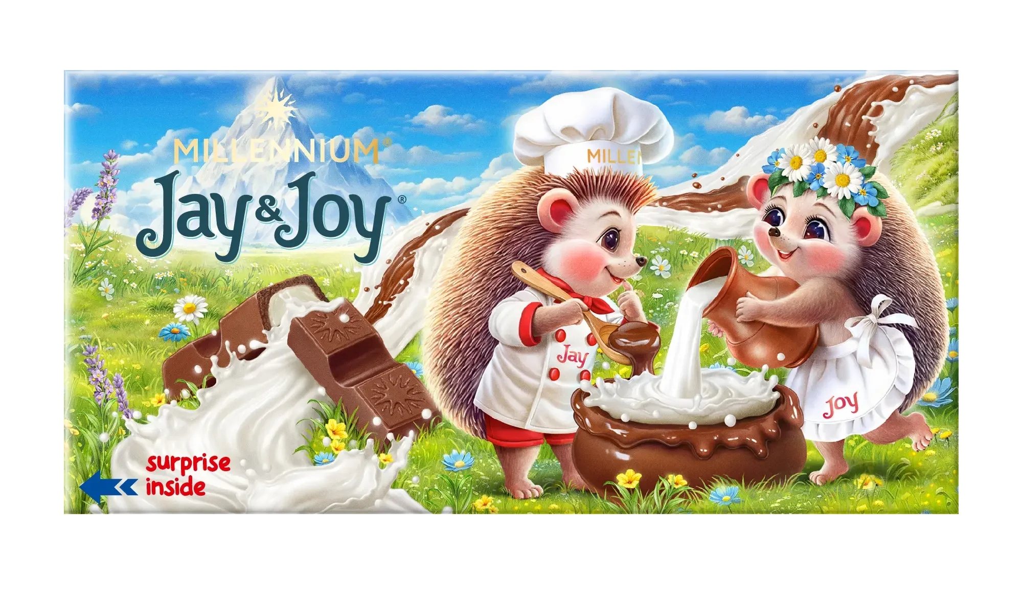 Milk chocolate with a milk filling MILLENNIUM JAY&JOY — Buy sweets