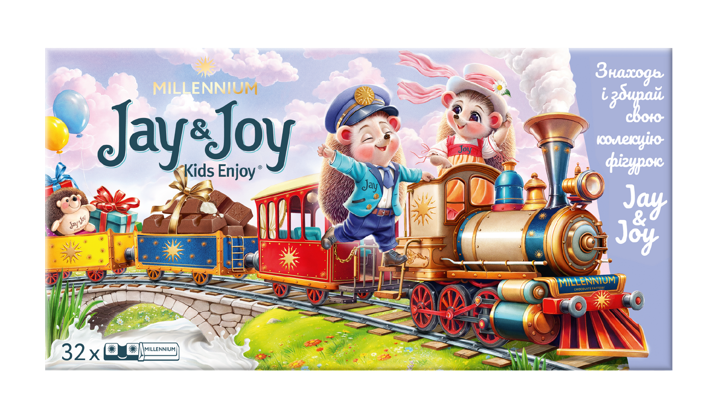 Шоколад MILLENNIUM JAY&JOY молочний з молочною начинкою