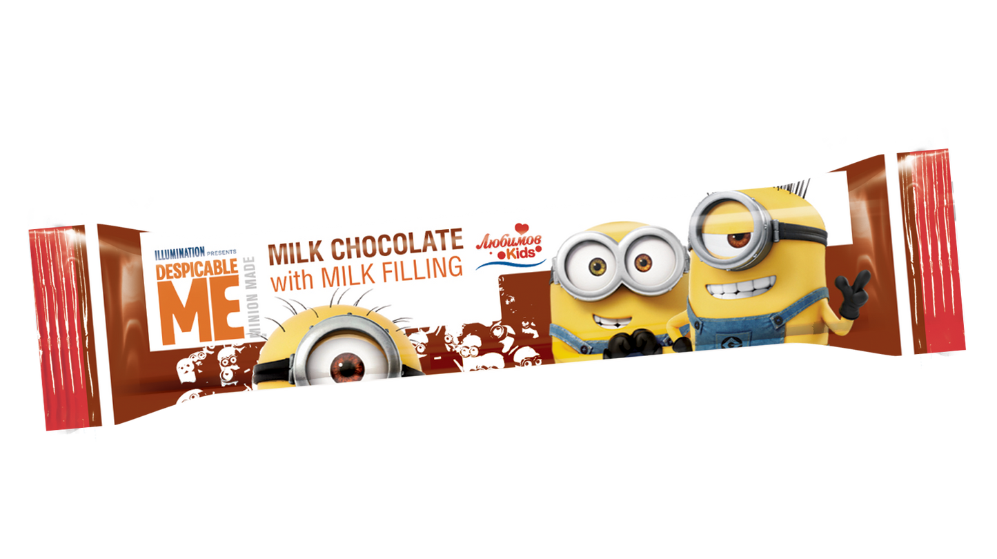 Шоколад «Любимов Kids» молочний з молочною начинкою 12,5г