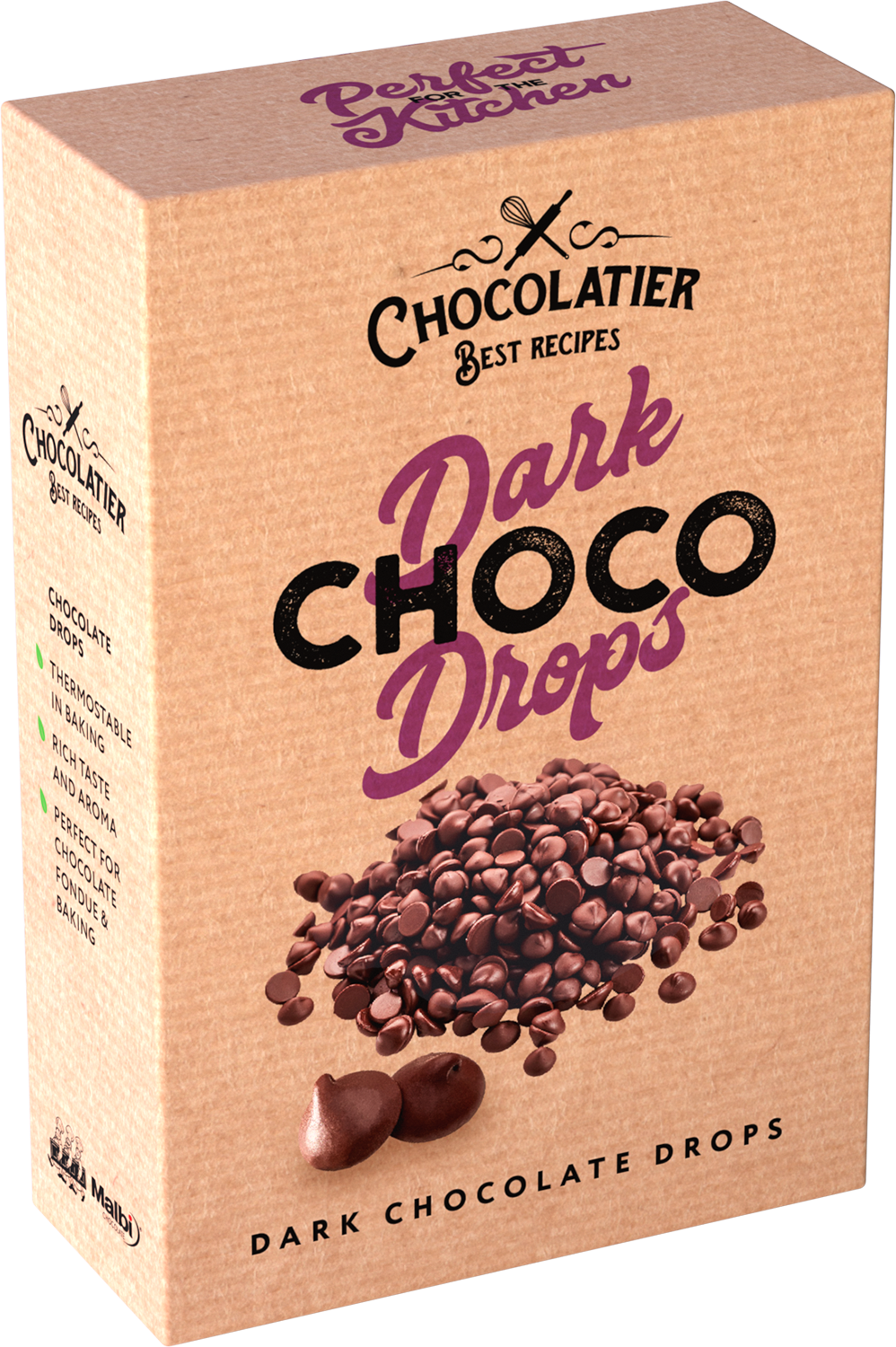 Шоколад «CHOCOLATIER» чорний в краплях