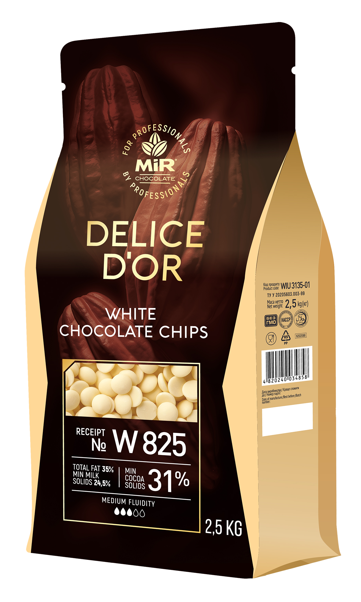 Шоколад Delice D`or білий калети