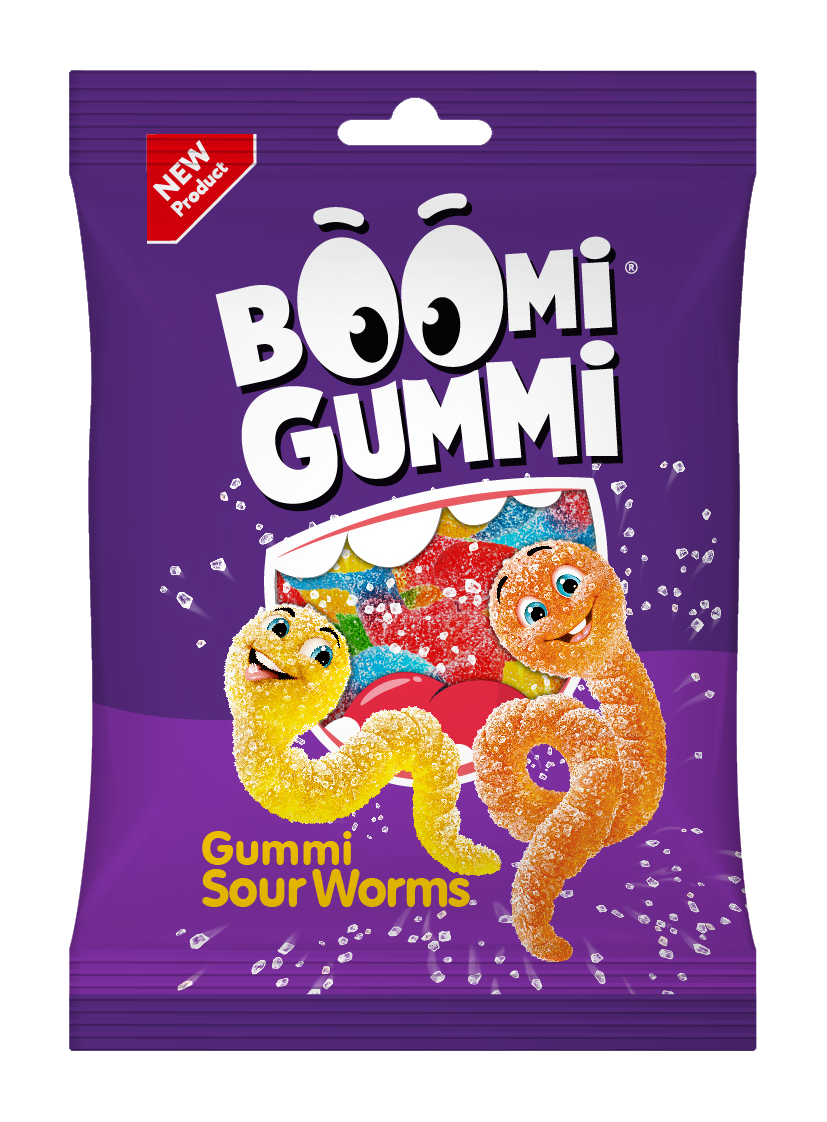 Цукерки желейні Boomi Gummi Sour Worms