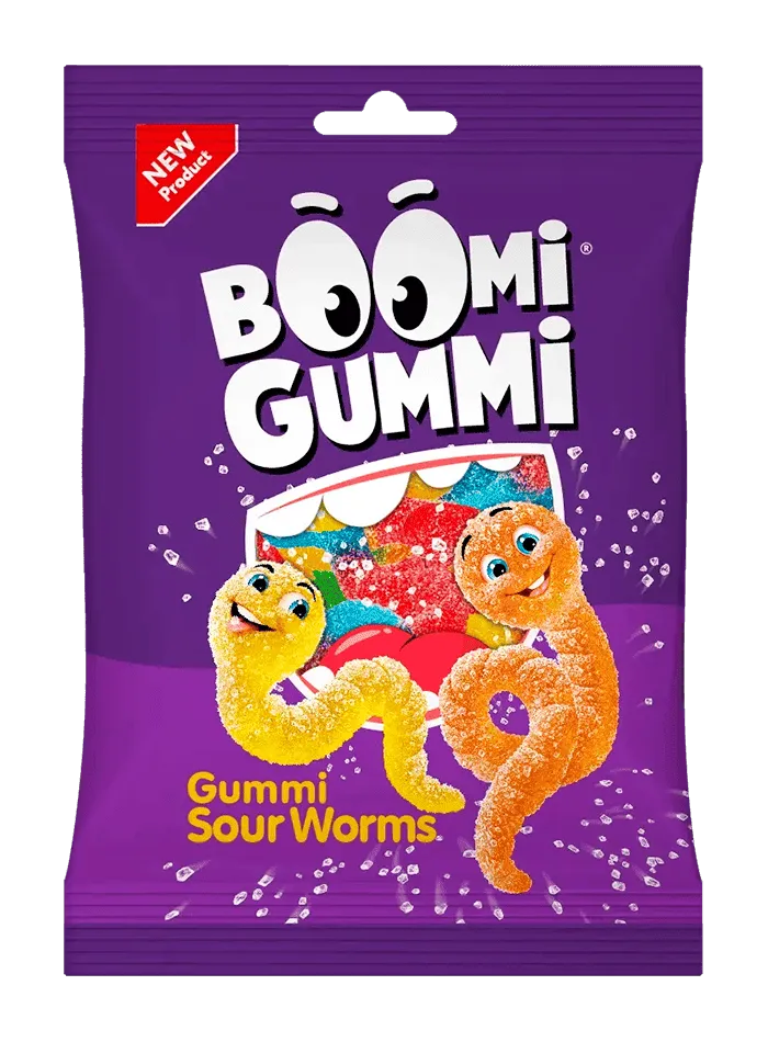 Цукерки желейні Boomi Gummi Sour Worms