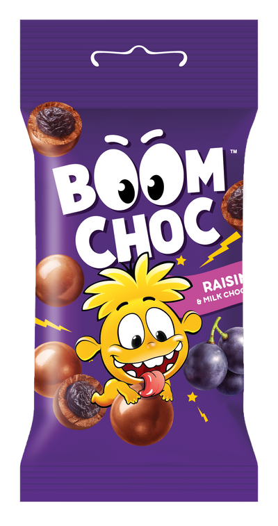 Драже BOOM CHOC Родзинки у молочному шоколаді