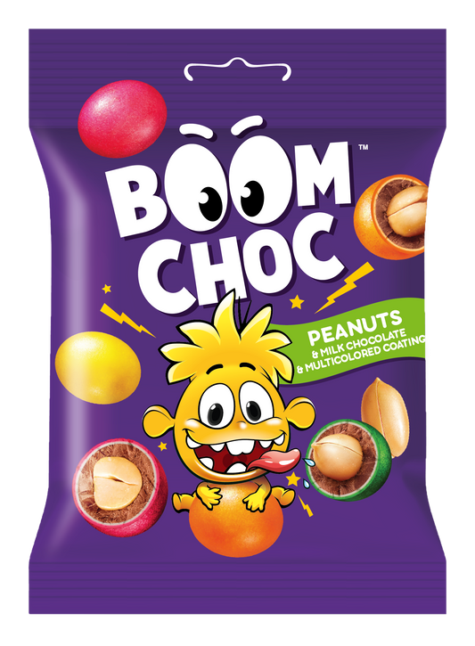 Драже BOOM CHOC Арахіс в шоколаді та кольоровій глазурі