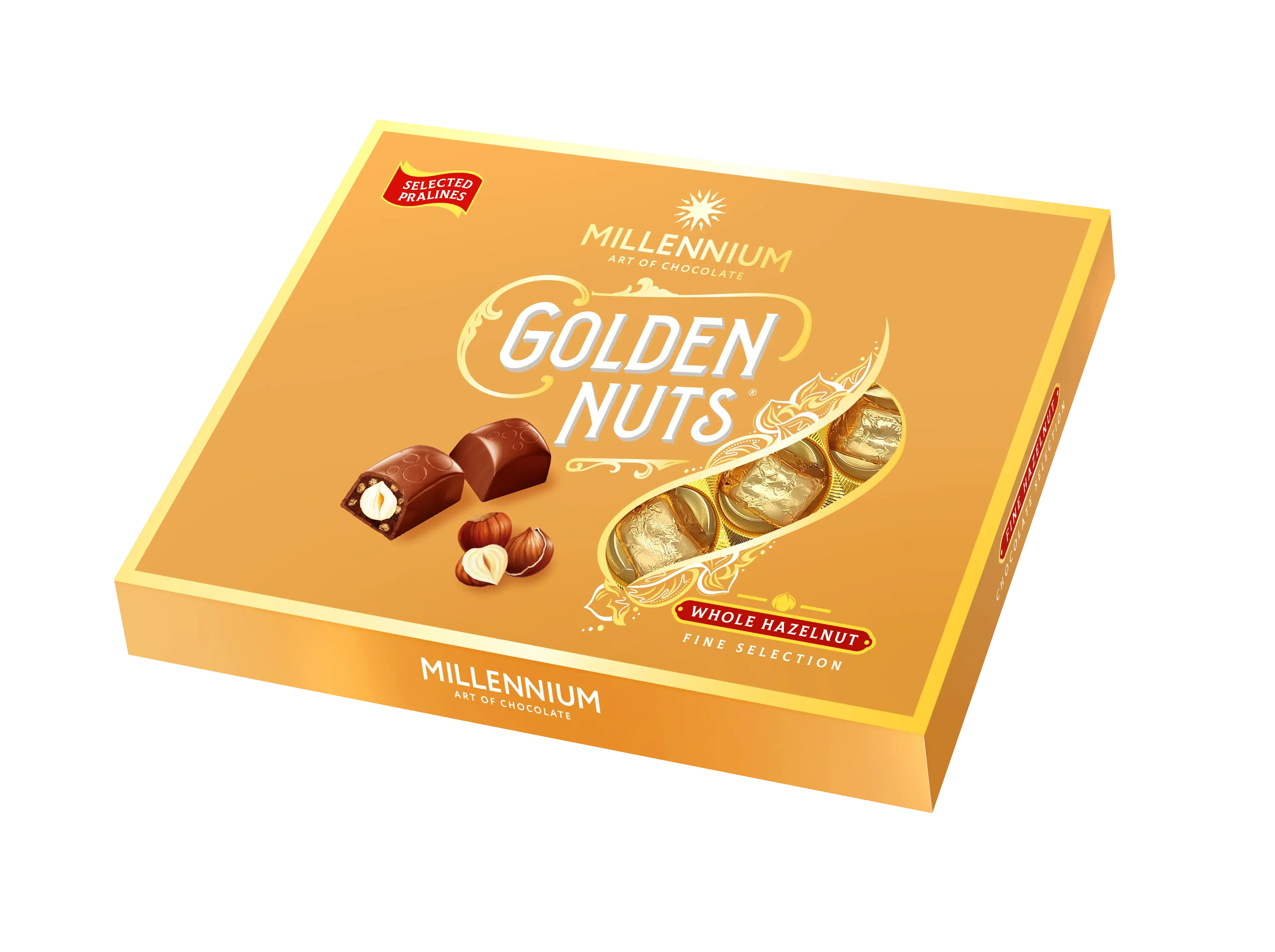 Цукерки шоколадні Millennium «Golden Nut» — з начинкою та цілими ...
