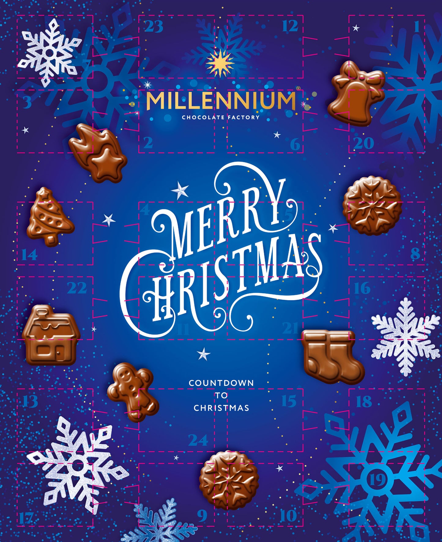 Шоколад Millennium Village молочний новорічний календар