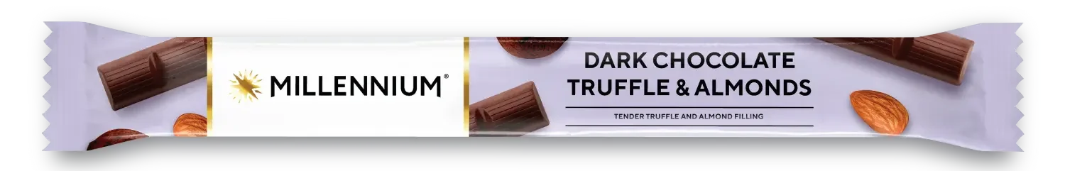 Dark Chocolate MILLENNIUM — with truffle filling and almonds — Buy ...