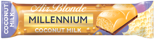 Шоколад «Millennium Blonde Coconut» білий та молочний пористий