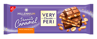 Шоколад «Millennium Very Peri» молочний — з начинкою, печивом та арахісом