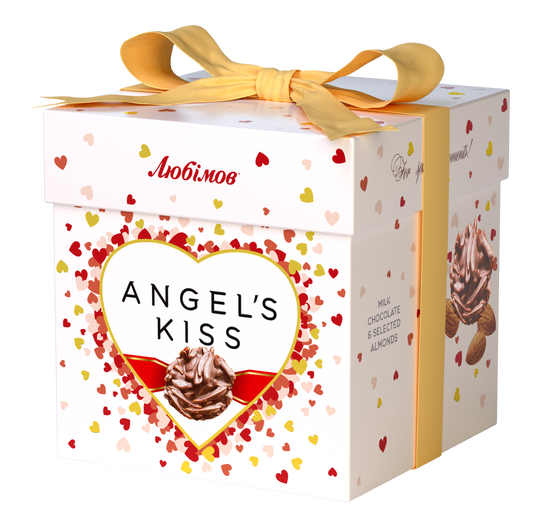 Цукерки шоколадні «Любімов Angel's kiss» молочні — з мигдалем