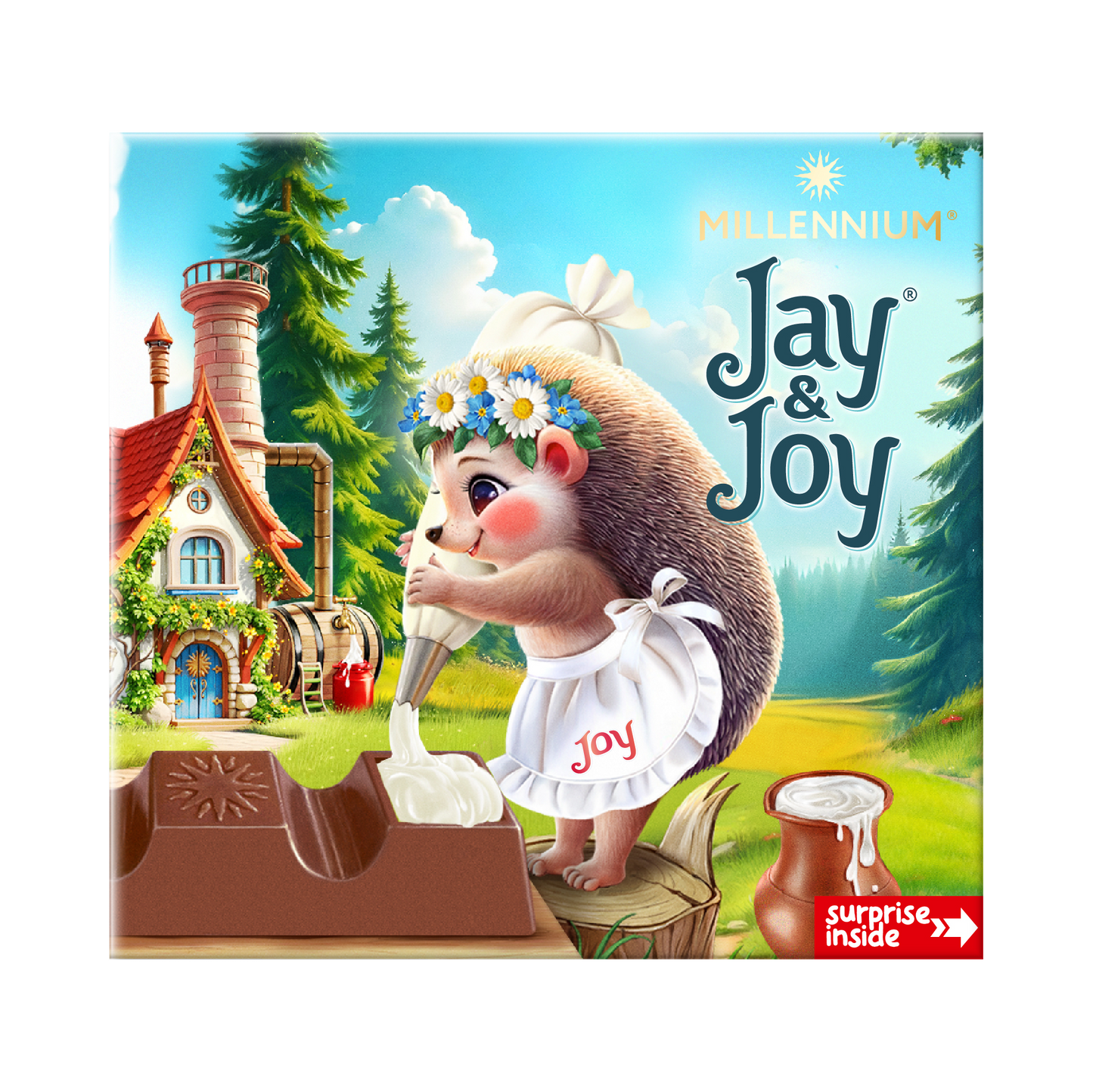 Шоколад Millennium Jay&Joy молочный с молочной начинкой