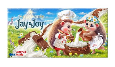 Milk chocolate with a milk filling MILLENNIUM JAY&JOY