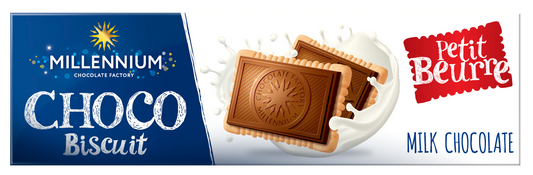 Millennium Choco Biscuit milk chocolate with cookies 132g