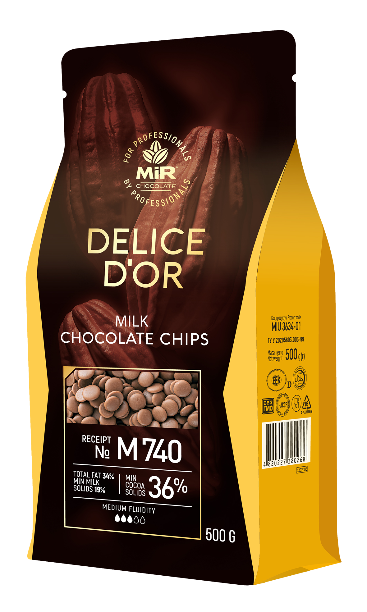 Шоколад Delice D`or молочний калети