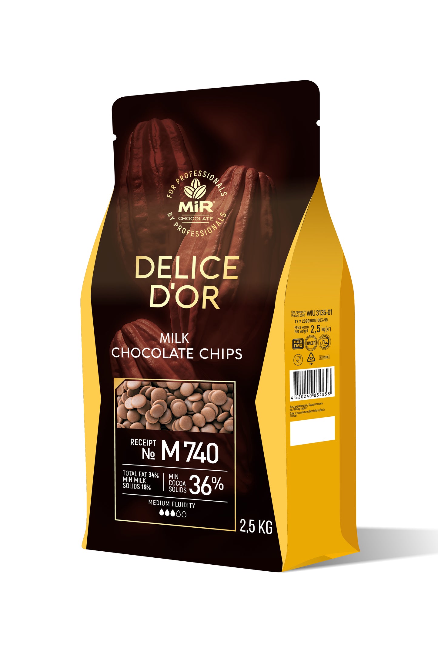 Шоколад Delice D`or молочний калети