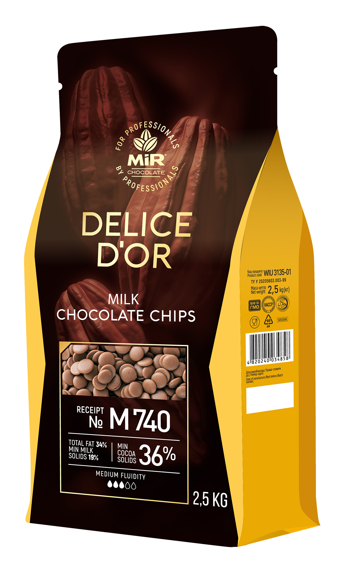 Шоколад Delice D`or молочний калети