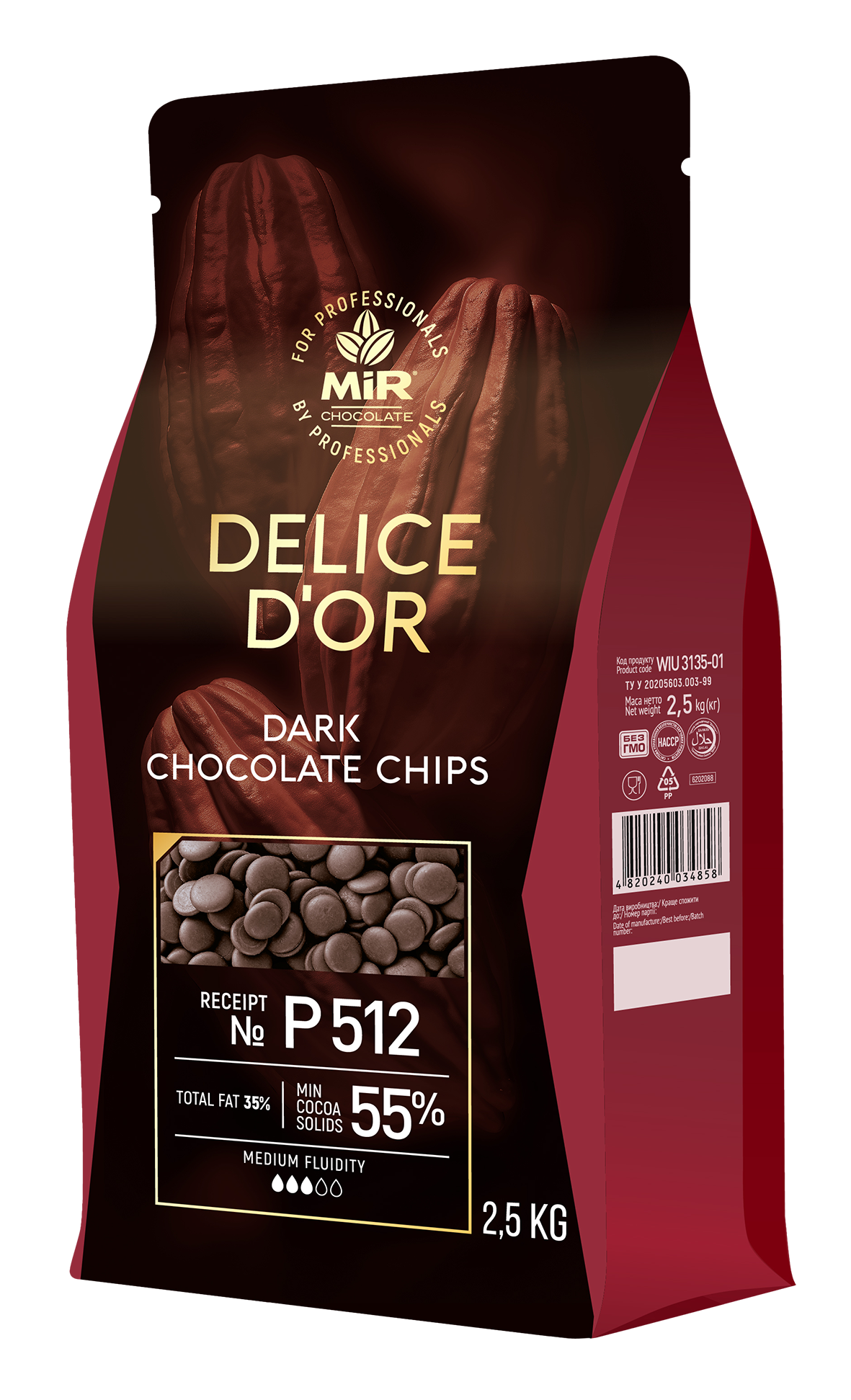 Шоколад  Delice D`or чорний калети