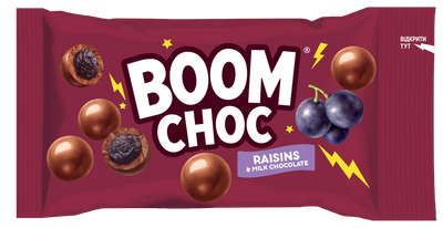 BOOM CHOC Dragee RAISINS IN MILK CHOCOLATE